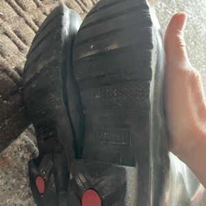 Hunter Black and Red Sole Boots